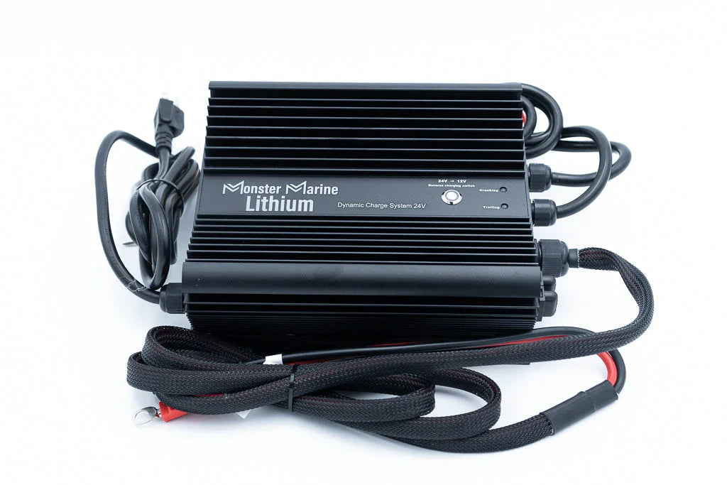 Monster Marine Lithium 24V Dynamic Charge System with cables and power cord
