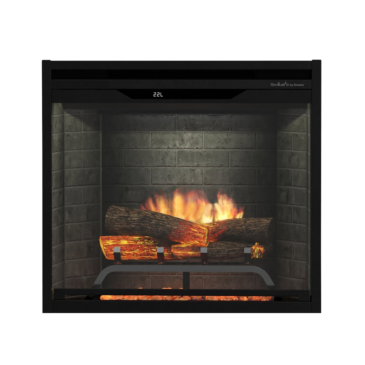 Dimplex Revillusion 24" Built-in Electric Firebox With Neutral Brick Backer
