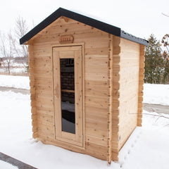Dundalk Leisurecraft Canadian Timber 3-4 Person Grandby Cabin Outdoor Electric Heated Sauna