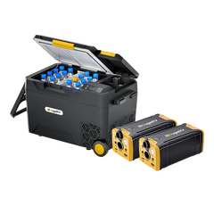 BougeRV CRX2 31QT Insulated Dual-Zone Portable Fridge with 2 Batteries