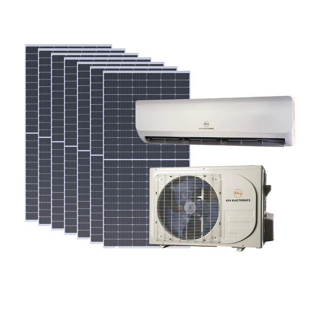 EG4 Hybrid Solar Mini-Split Kit | Energy Star Certified Air Conditioner Heat Pump AC/DC| 24000 BTU