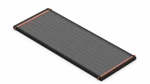 SunEarth Solar Panels EP-24, painted absorber, Black anodized frame, 36" x 96" 1" header