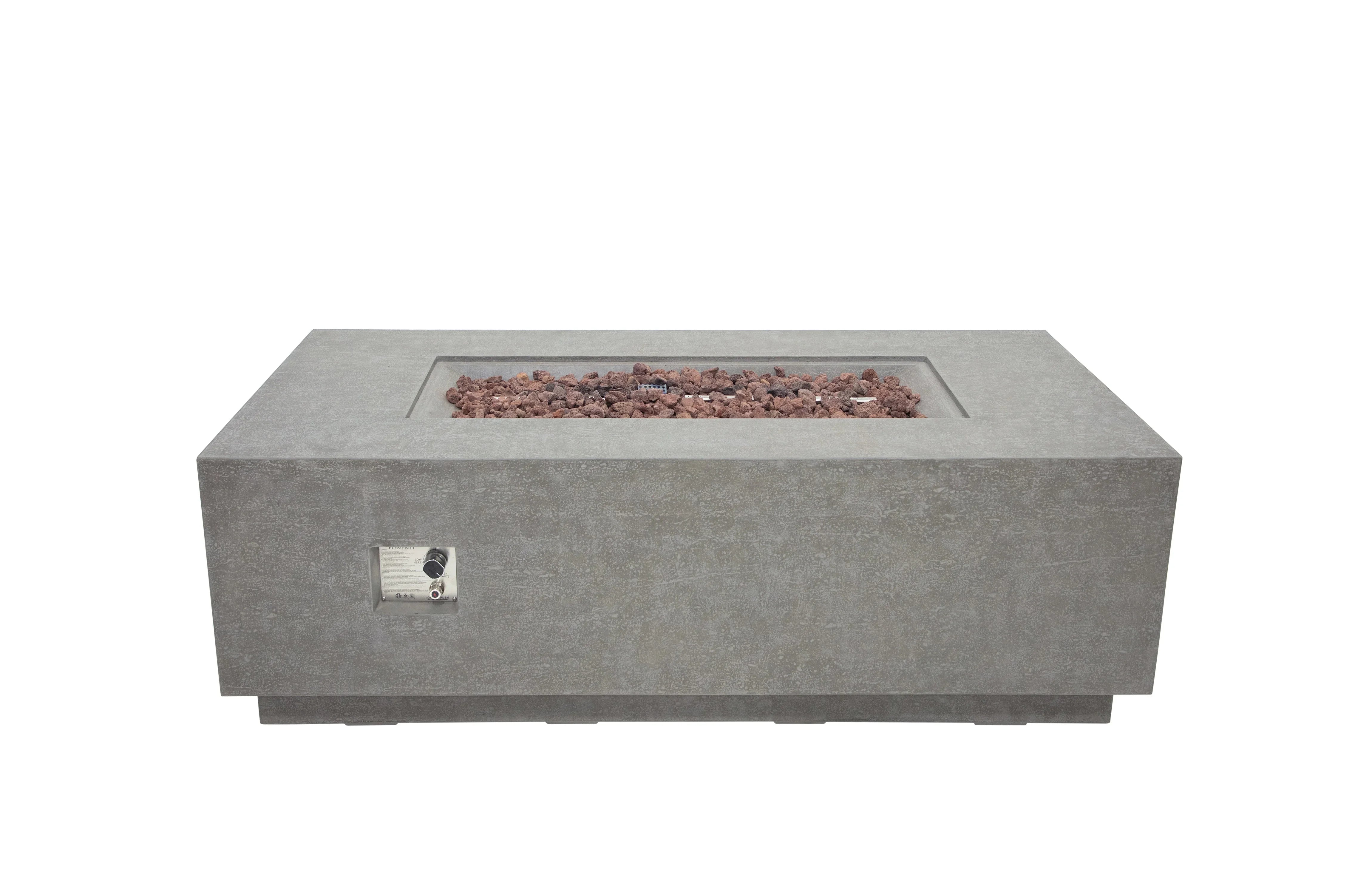 Elementi Andes Fire Table - Light Gray - Green Vista Living