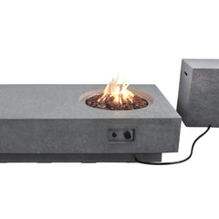Elementi Metropolis Fire Pit Table - Light Gray