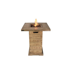 Elementi Rova 34" Redwood Concrete Propane Bar Table - Green Vista Living