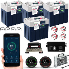 Epoch Batteries 48V 120Ah GC2 Golf Cart LiFePO4 Lithium Battery Complete Kit