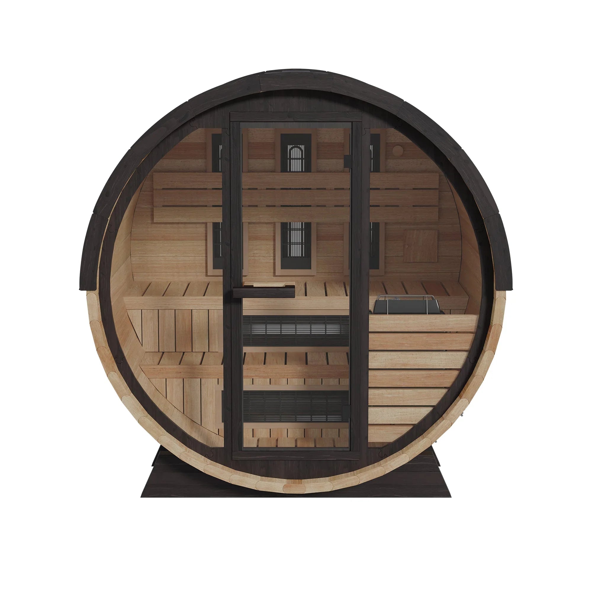 Finnmark Thermo-Aspen Combination Barrel Sauna FD-7 - Green Vista Living