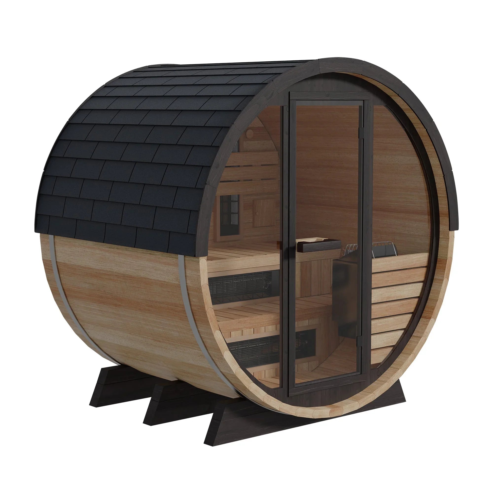 Finnmark Thermo-Aspen Combination Barrel Sauna FD-7 - Green Vista Living