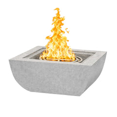 Flame Havens 24" Square Curved GFRC Concrete Fire Only Bowl by Flame Havens Serenity Series