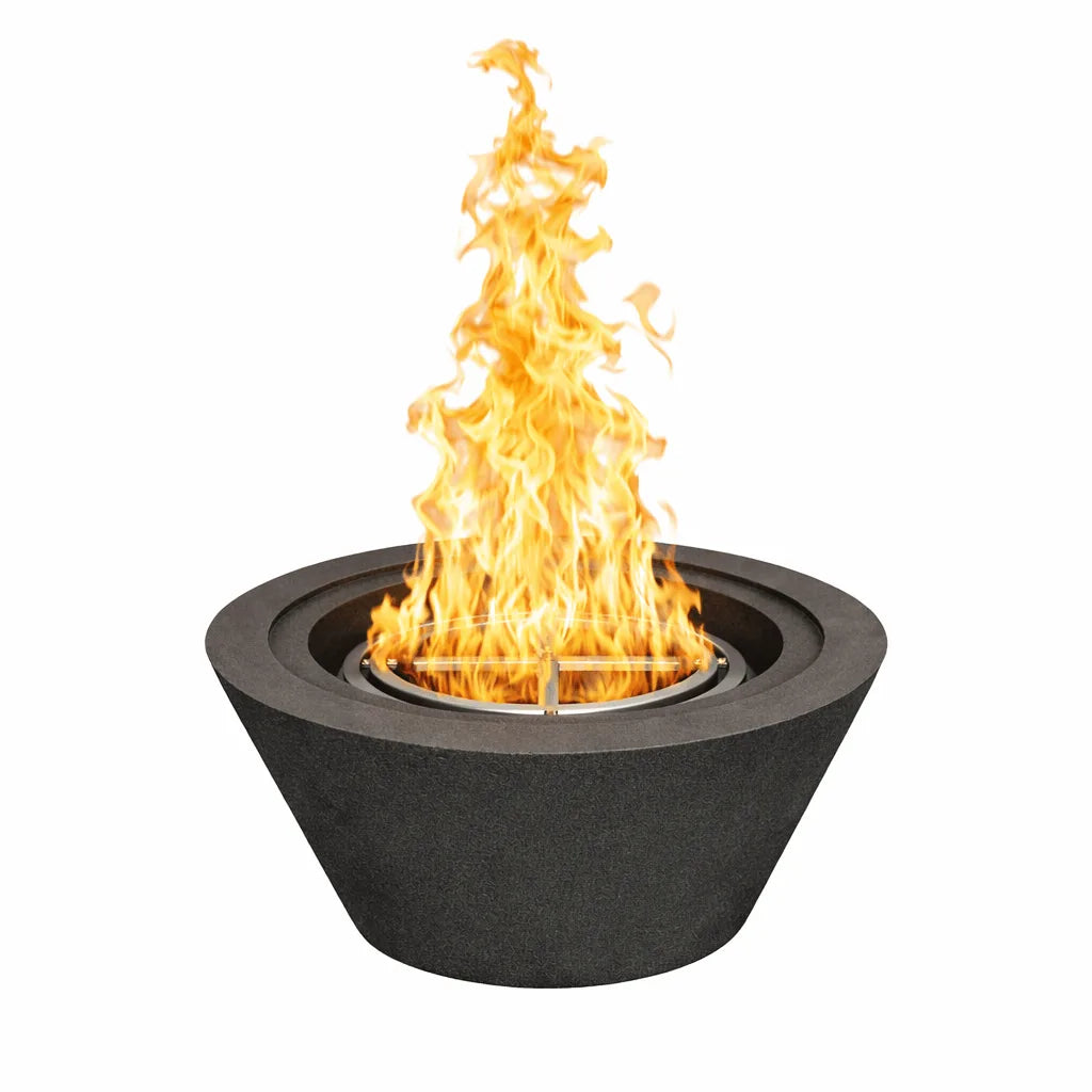 Flame Havens 30" Round GFRC Concrete Cone Style Fire Only Bowl by Flame Havens Serenity Series