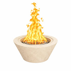 Flame Havens 30" Round GFRC Concrete Cone Style Fire Only Bowl by Flame Havens Serenity Series