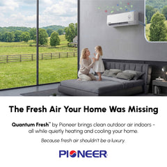 Pioneer® Quantum Fresh™ 12,000 BTU 24 SEER2 High-Wall Ductless Mini-Split Fresh Air Conditioner Inverter Heat Pump Full Set