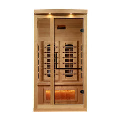 Golden Designs Full Spectrum Infrared Sauna with Himalayan Salt Bar | GDI-8010-03 | 1 Person