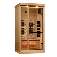 Golden Designs Full Spectrum Infrared Sauna with Himalayan Salt Bar | GDI-8010-03 | 1 Person