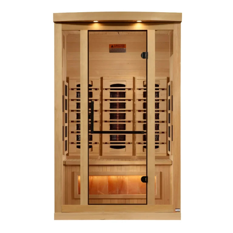 Golden Designs Full Spectrum Infrared Sauna with Himalayan Salt Bar | GDI-8020-03 | 2 Persons