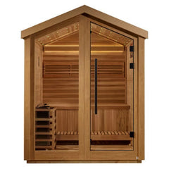 Golden Designs Savonlinna Outdoor Traditional Sauna – Canadian Red Cedar Interior | GDI-8503-01 / Savonlinna | 3 Person