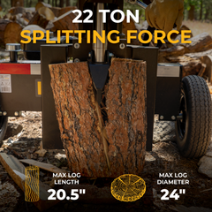 FIRMAN Power Equipment 22-Ton Gas Powered Hydraulic Log Splitter