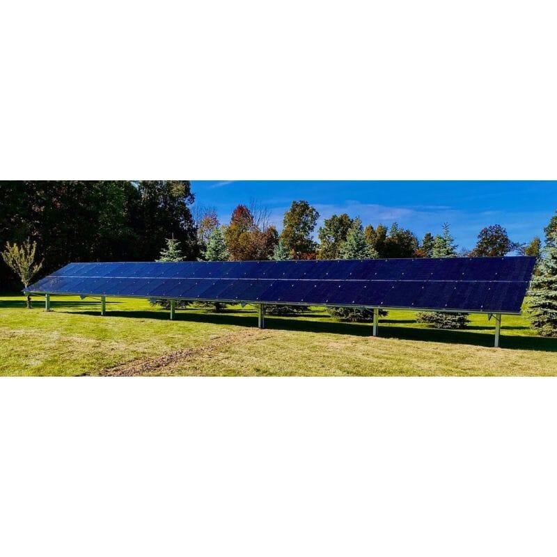Sinclair SkyRack HD - Ground Mount Solar Rack for 12 / 18 / 24 / 36 or 48 Solar Panels | Made In USA | Engineered / Galvanized Steel | Fixed or Seasonal Tilt Adjust - Green Vista Living