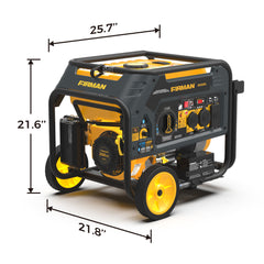 FIRMAN Power Equipment Dual Fuel 4550/3650W Portable Generator Electric Start with CO Alert