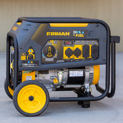 FIRMAN Power Equipment Dual Fuel Portable Generator 5700W Recoil Start 120/240V