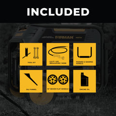 FIRMAN Power Equipment Dual Fuel Portable Generator 5700W Recoil Start 120/240V