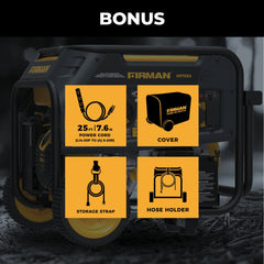FIRMAN Power Equipment Dual Fuel Portable Generator 9400/7500W Electric Start 120/240V with CO Alert