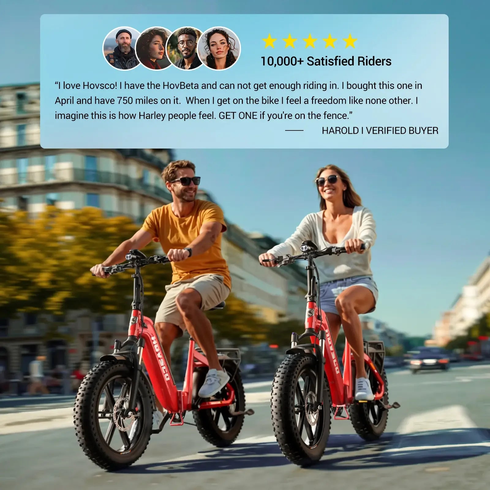 HOVSCO HovBeta 20" Foldable Fat Tire Electric Bike - Green Vista Living