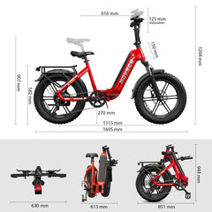 HOVSCO HovBeta 20" Foldable Fat Tire Electric Bike - Green Vista Living