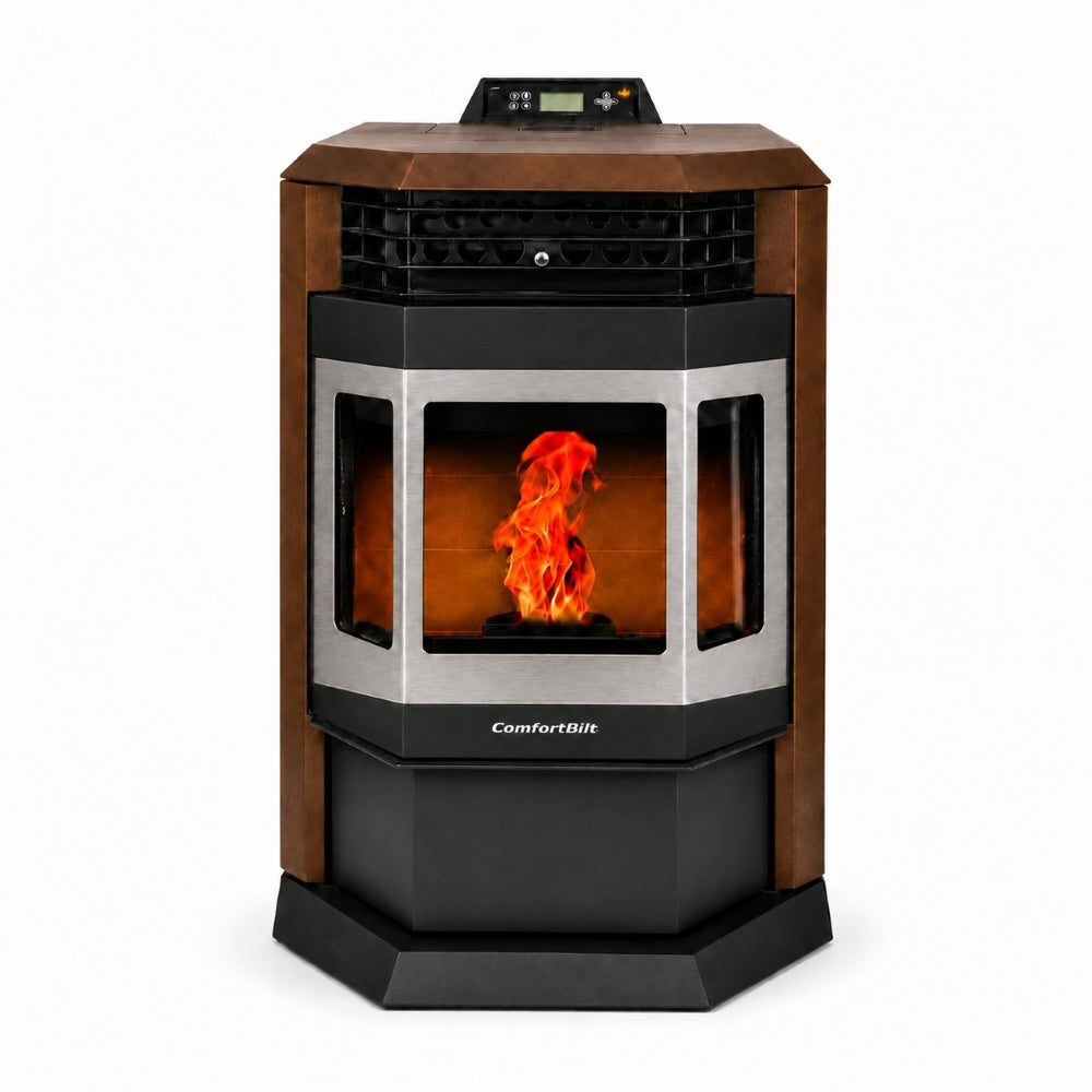 ComfortBilt HP22-SS Pellet Stove Brown Stainless Steel
