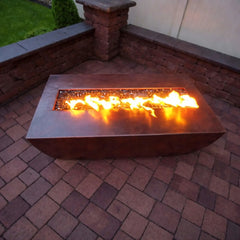 Flame Havens Linear CSA 47" x 25" Copper Phoenix Fire Pit Bowl - MLFPK Match Lit Ignition by HPC Fire