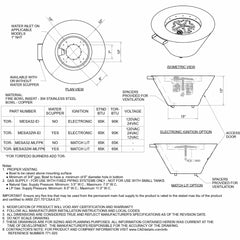 Flame Havens Round CSA 32" Copper Mesa Fire Bowl - 120v On/Off Electronic Ignition by HPC Fire