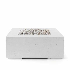 Flame Havens 40" x 40" Square Alea GFRC Fire Pit - MLFPK Match Lit Ignition by Dekko Concrete and HPC Fire