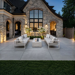 Flame Havens 72” x 33” Rectangle Sonoma GFRC Fire Pit - 24v On/Off Electronic Ignition by Dekko Concrete and HPC Fire