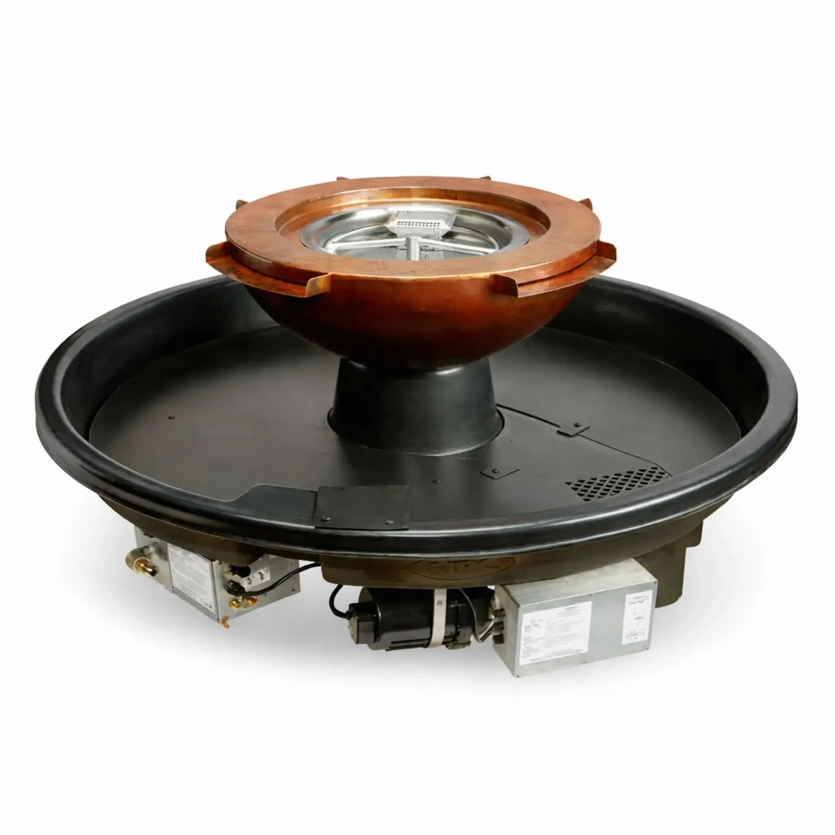 Flame Havens Evolution 360 Copper Fire and Water Feature - 120v On/Off Electronic Ignition by HPC Fire