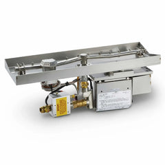 Flame Havens Linear Interlink CSA 25" - 121" Drop-In Fire Pit Burner Kit - 120v On/Off Electronic Ignition by HPC Fire