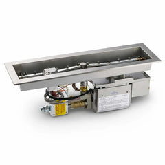 Flame Havens Linear Trough CSA 24" - 96" Drop-In Fire Pit Burner Kit - 24v On/Off Electronic Ignition by HPC Fire