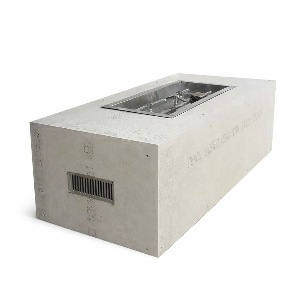 Flame Havens Rectangle 60" x 24" H-Burner Ready-to-Finish Fire Pit Table - FPPK Push Button Flame Sensing by HPC Fire
