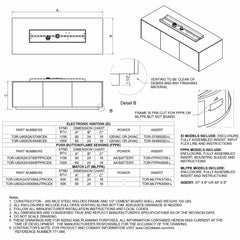 Flame Havens Rectangle 60" x 24" Linear Interlink Ready-to-Finish Fire Pit Table - FPPK Push Button Flame Sensing by HPC Fire