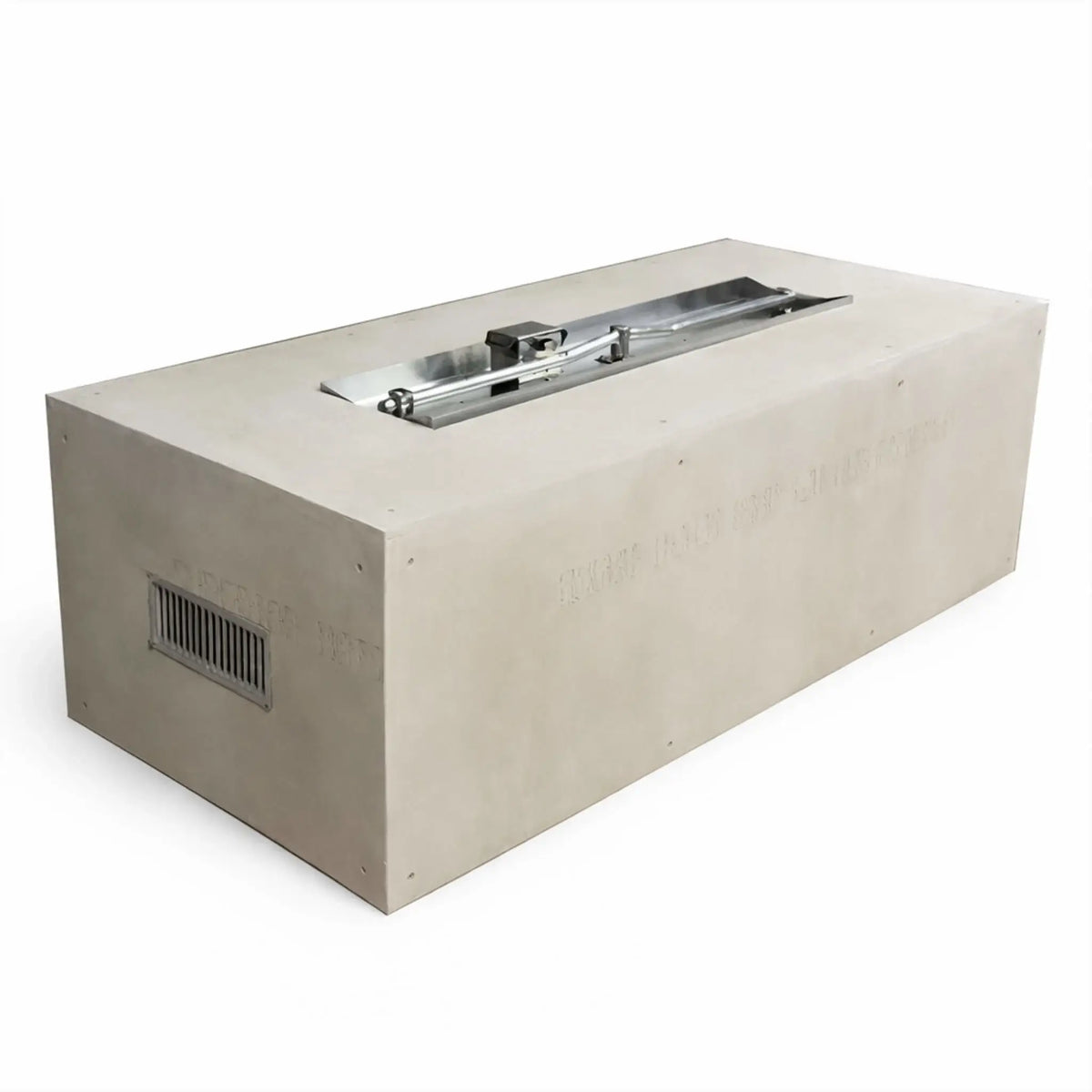 Flame Havens Rectangle 60" x 24" Linear Interlink Ready-to-Finish Fire Pit Table - 24v On/Off Electronic Ignition by HPC Fire