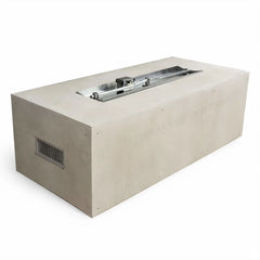 Flame Havens Rectangle 60" x 24" Linear Interlink Ready-to-Finish Fire Pit Table - 24v On/Off Electronic Ignition by HPC Fire