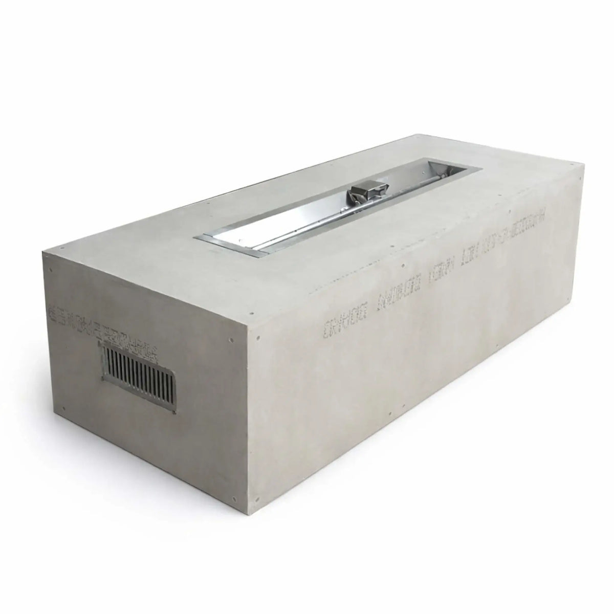 Flame Havens Rectangle 60" x 24" Linear Trough Ready-to-Finish Fire Pit Table - FPPK Push Button Flame Sensing by HPC Fire
