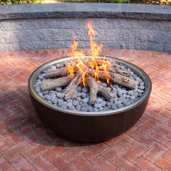 Flame Havens Round CSA 19" - 43" Drop-In Fire Pit Burner Kit - 120v Hi/Lo Electronic Ignition by HPC Fire