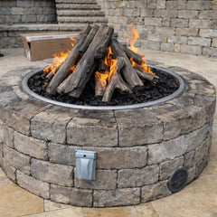 Flame Havens Round CSA 19" - 43" Drop-In Fire Pit Burner Kit - 24v Hi/Lo Electronic Ignition by HPC Fire
