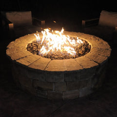 Flame Havens Round CSA 18" - 42" Flat Fire Pit Burner Kit - 120v Hi/Lo Electronic Ignition by HPC Fire