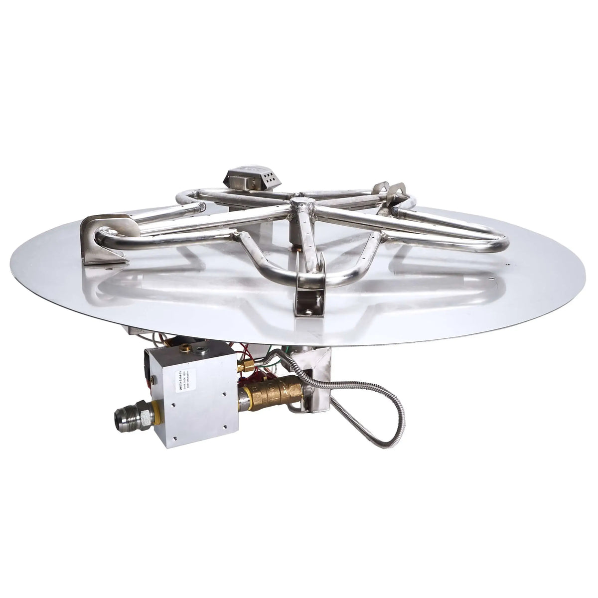 Flame Havens Round CSA 18" - 54" Flat Fire Pit Burner Kit - 24v On/Off Electronic Ignition by HPC Fire