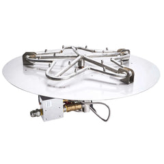 Flame Havens Round CSA 18" - 54" Flat Fire Pit Burner Kit - 120v On/Off Electronic Ignition by HPC Fire