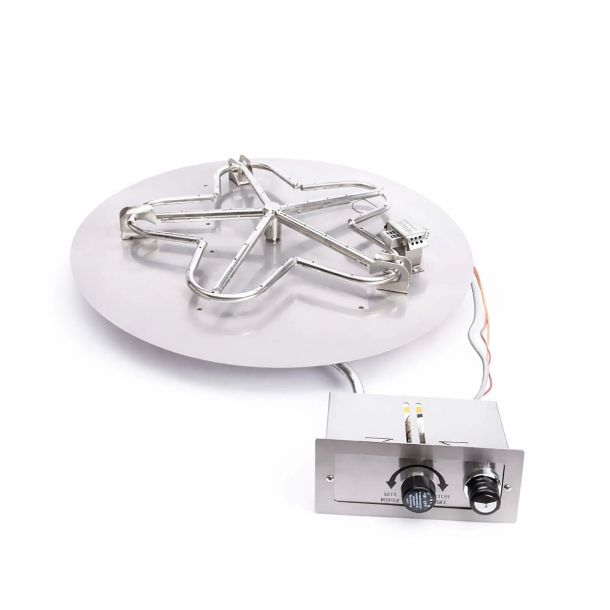 Flame Havens Round CSA 18" - 36" Flat Fire Pit Burner Kit - FPPK Push Button Flame Sensing by HPC Fire