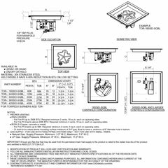 Flame Havens Square CSA 18" - 42" Drop-In Fire Pit Burner Kit - 24v On/Off Electronic Ignition by HPC Fire