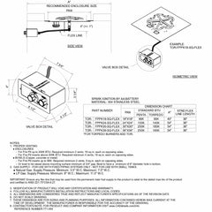 Flame Havens Square CSA 18" - 36" Flat Fire Pit Burner Kit - FPPK Push Button Flame Sensing by HPC Fire