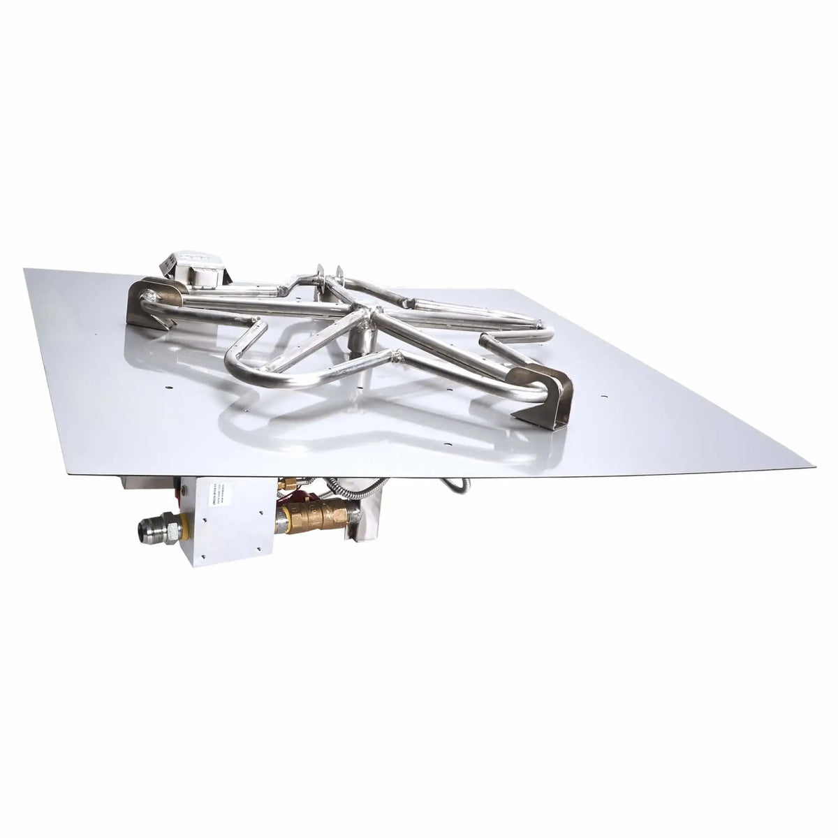 Flame Havens Square CSA 18" - 42" Flat Fire Pit Burner Kit - 120v On/Off Electronic Ignition by HPC Fire